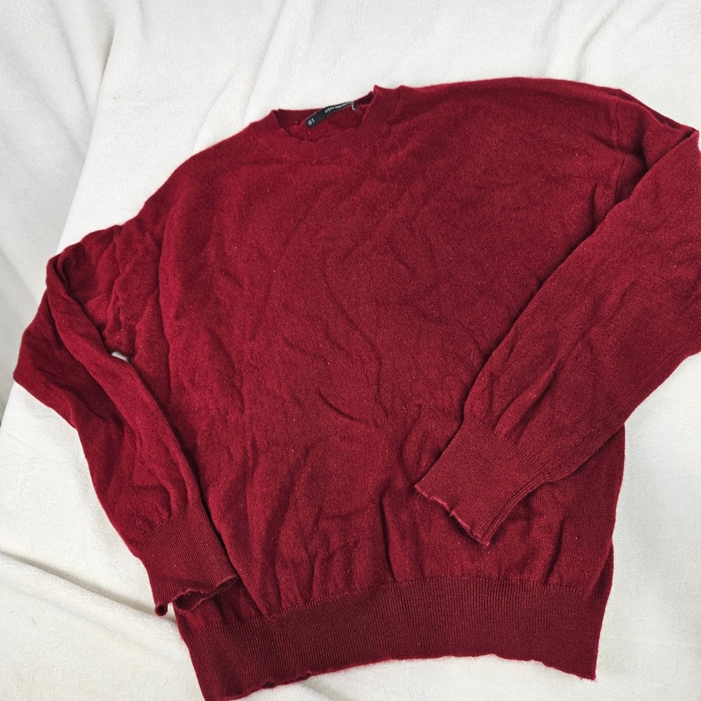 Sfera Collection Mens Dark Red Cashmere Crewneck Sweater Long Sleeve Size M prep